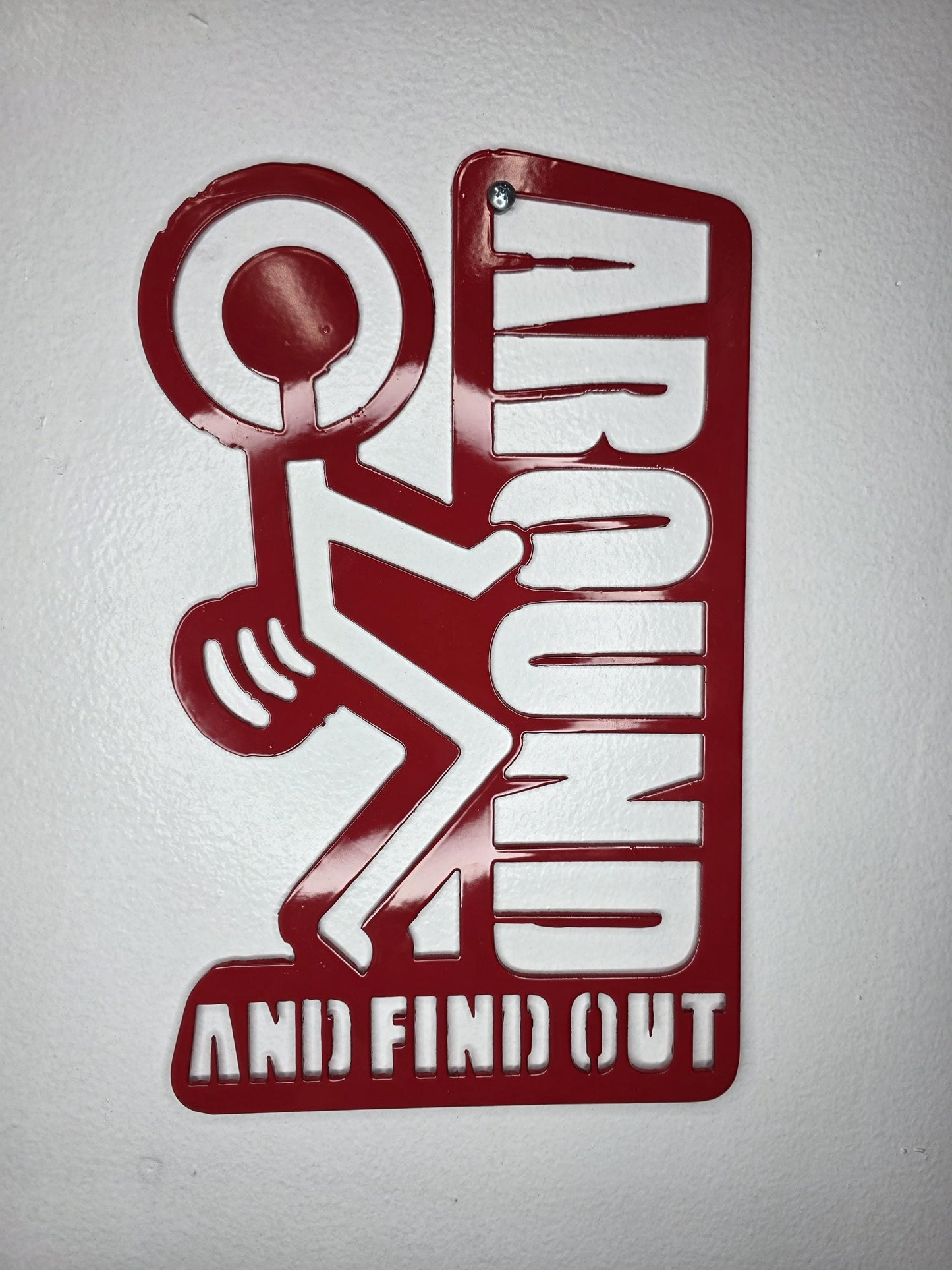 FAFO Metal Sign | Funny Warning Sign | Indoor Outdoor Metal Wall Decor | Rustic Industrial Sign | Garage Fence Porch Decor