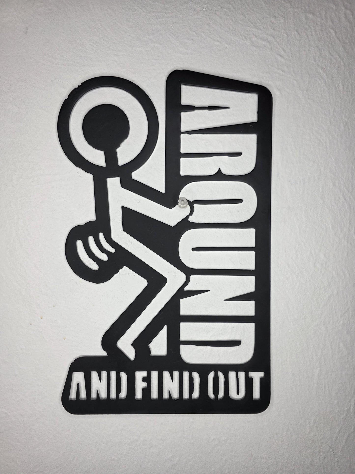 FAFO Metal Sign | Funny Warning Sign | Indoor Outdoor Metal Wall Decor | Rustic Industrial Sign | Garage Fence Porch Decor