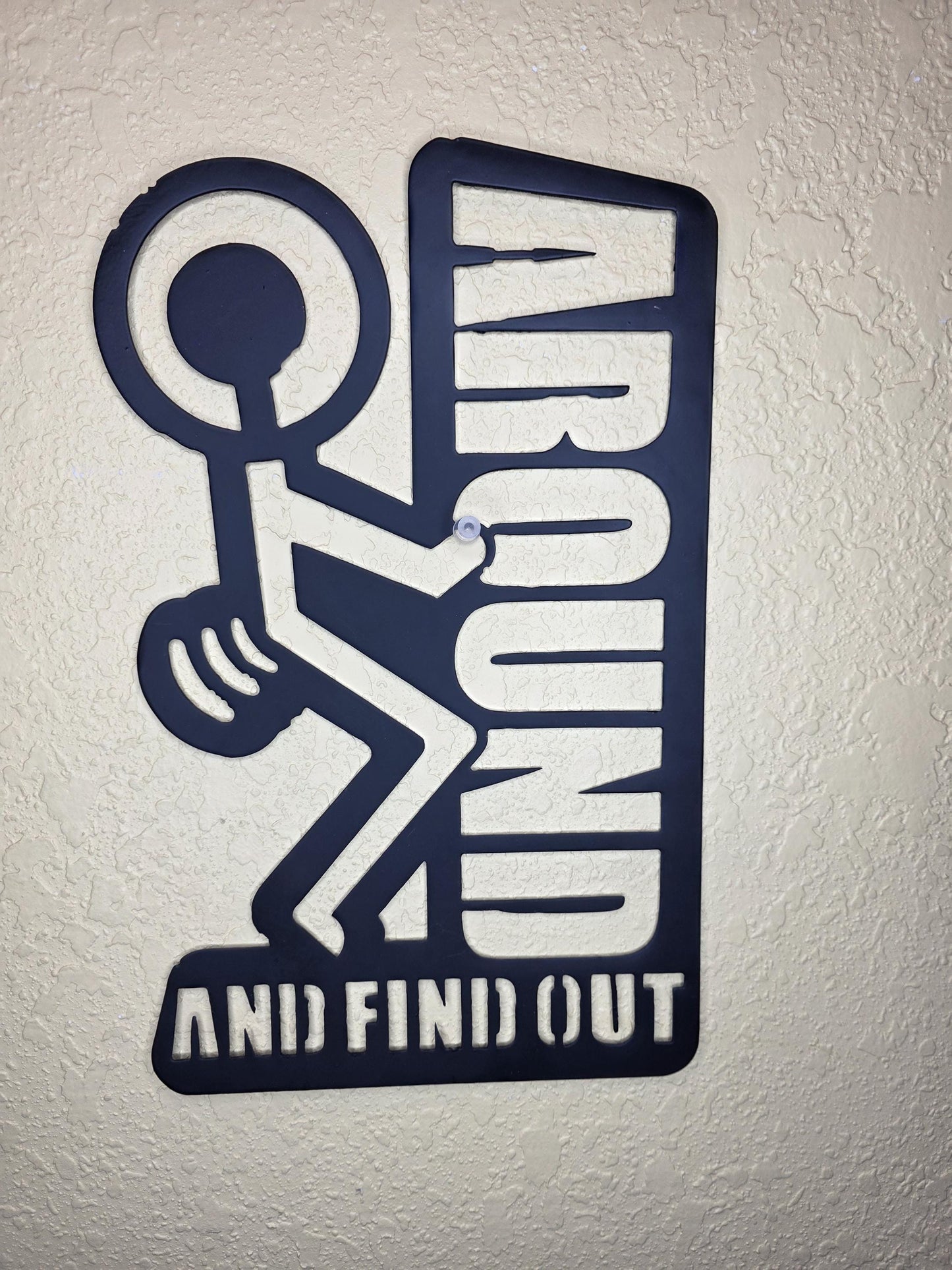 FAFO Metal Sign | Funny Warning Sign | Indoor Outdoor Metal Wall Decor | Rustic Industrial Sign | Garage Fence Porch Decor