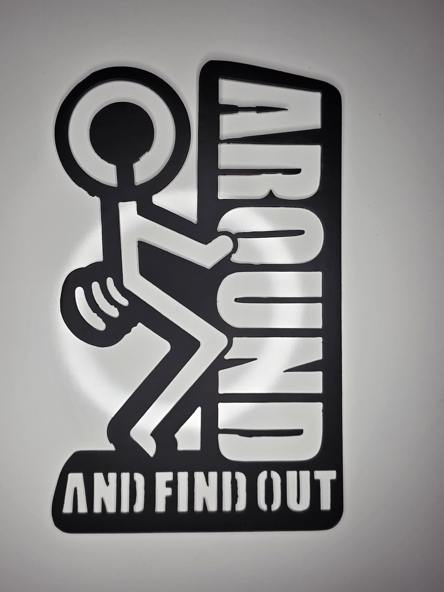 FAFO Metal Sign | Funny Warning Sign | Indoor Outdoor Metal Wall Decor | Rustic Industrial Sign | Garage Fence Porch Decor