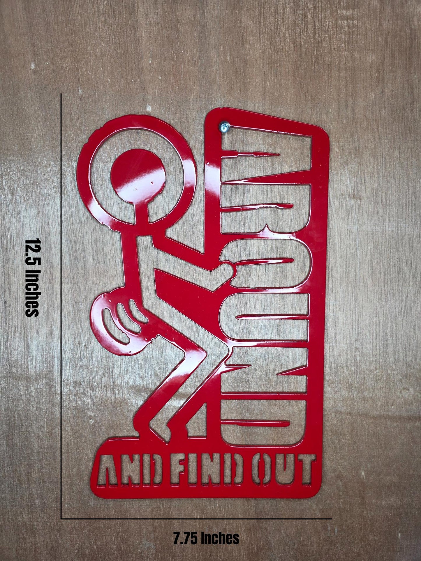 FAFO Metal Sign | Funny Warning Sign | Indoor Outdoor Metal Wall Decor | Rustic Industrial Sign | Garage Fence Porch Decor